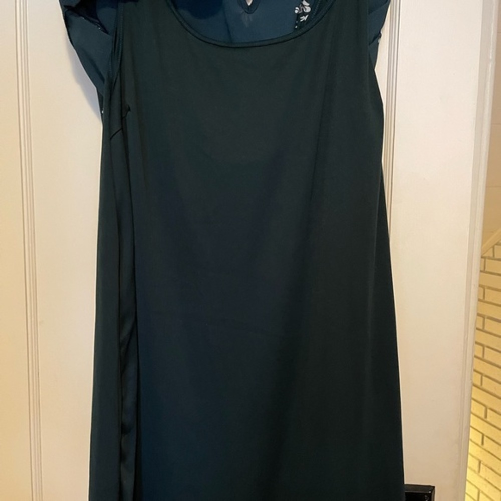 Vero Moda High Neck 2 Layer Green Gables/Celia Dress XXL - Picture 6 of 8